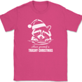 thumbnail image 1 of Have Yourself a Trashy Christmas T-Shirt Funny Racoon Holiday Xmas Humor Tee - Pink, M, 1 of 1