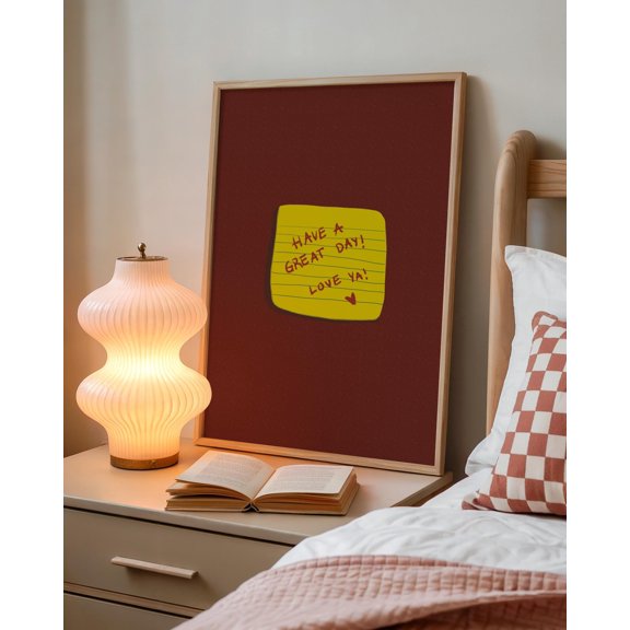 Have a Great Day Art Print | Cute Sticky Note Illustration | Encouraging Quote Positive Message Decor, Poster Only