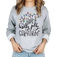 thumbnail image 1 of Have a Holly Jolly Christmas Sweatshirt for Family Winter Holiday Xmas Lights Pullover Gray Sweatshirt Adult Small, 1 of 4
