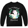 thumbnail image 1 of Have a Magical Christmas Unicorn Youth Sweatshirt Black YLG, 1 of 1