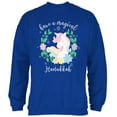 thumbnail image 1 of Have a Magical Hanukkah Unicorn Mens Sweatshirt Royal X-LG, 1 of 1