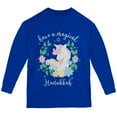 thumbnail image 1 of Have a Magical Hanukkah Unicorn Youth Long Sleeve T Shirt Royal YLG, 1 of 1