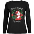 thumbnail image 1 of Have a Magical Kwanzaa Unicorn Ladies' Relaxed Jersey Long-Sleeve Tee Black LG, 1 of 1