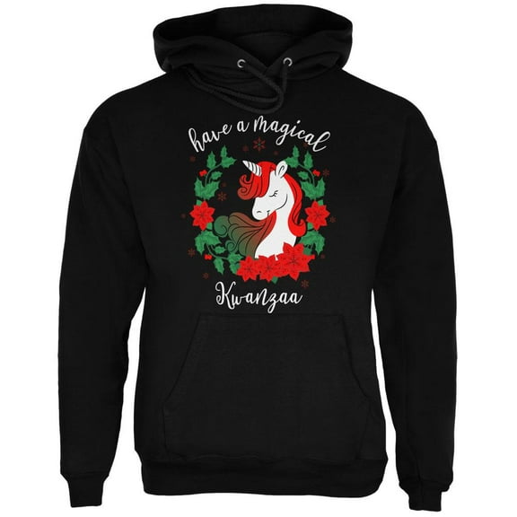 Have a Magical Kwanzaa Unicorn Mens Hoodie Black SM