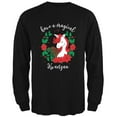 thumbnail image 1 of Have a Magical Kwanzaa Unicorn Mens Long Sleeve T Shirt Black LG, 1 of 1