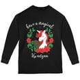 thumbnail image 1 of Have a Magical Kwanzaa Unicorn Youth Long Sleeve T Shirt Black YSM, 1 of 1