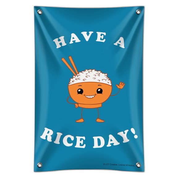 Have a Rice Day Nice Bowl Funny Humor Home Business Office Sign
