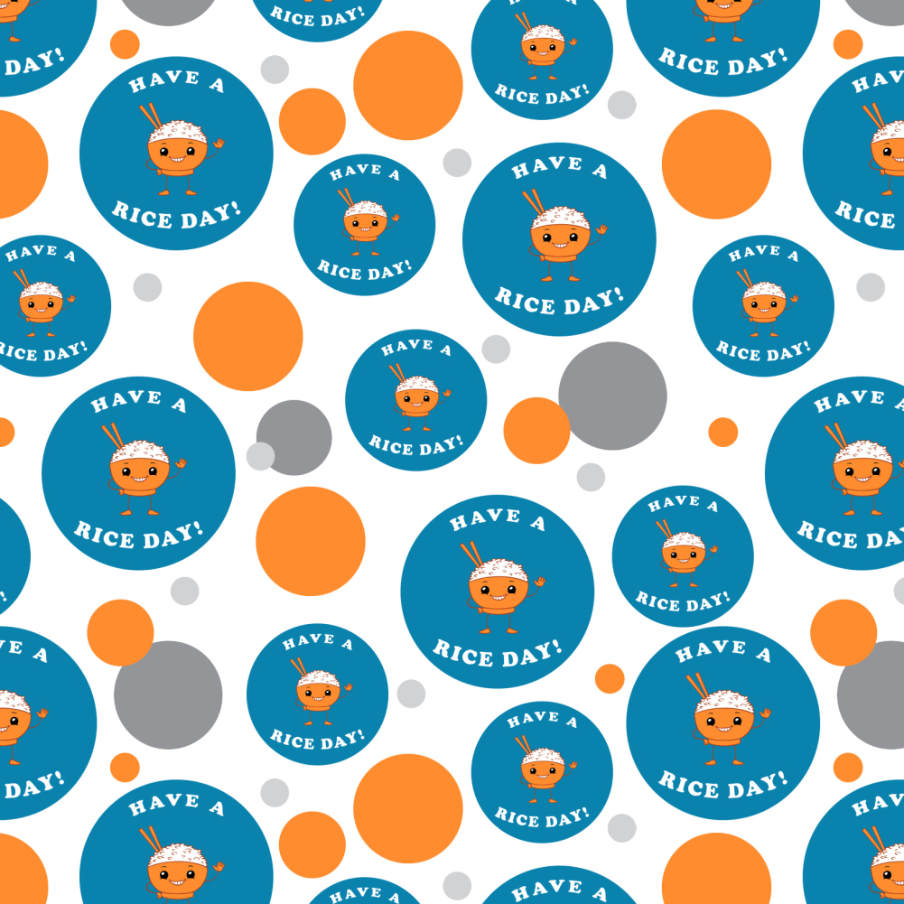 Have a Rice Day Nice Bowl Funny Humor Premium Gift Wrap Wrapping Paper ...