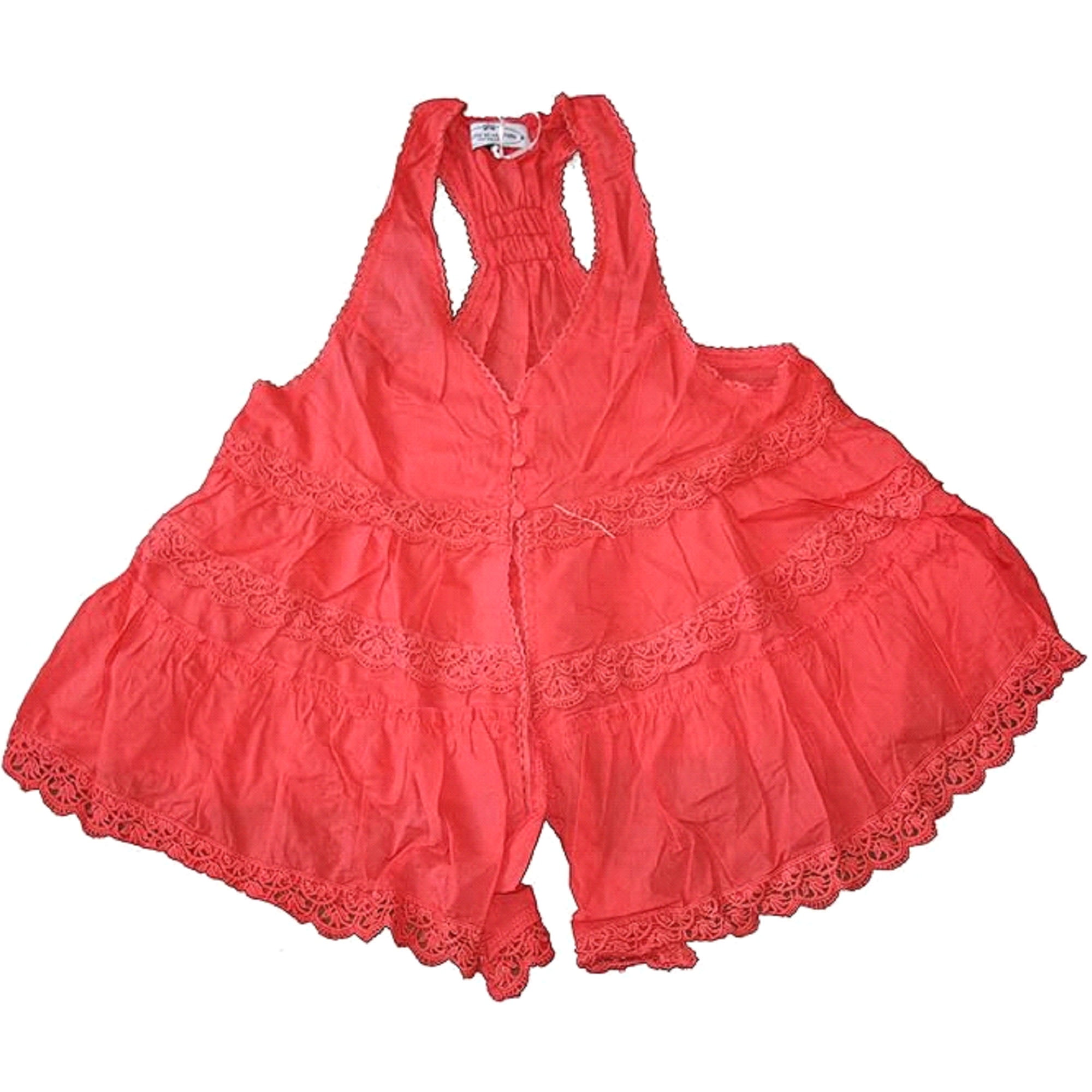 Blouse Femme Muche Et Muchette Manches Cold Shoulder - Rose, Crochet Devant - Taille Unique