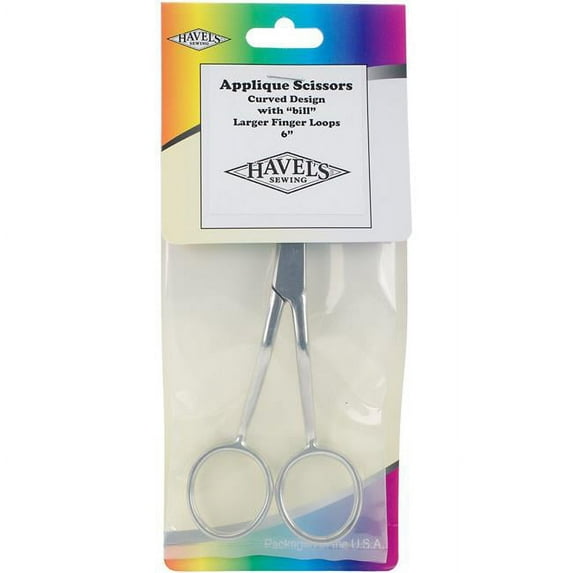 Havels 50042 Multi-Angled Duckbill Applique Scissors - Large Finger Loop