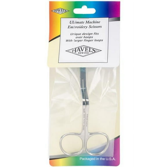 Havel's Ultimate Angled Machine Embroidery Scissors 5.25"-Large Finger Loops