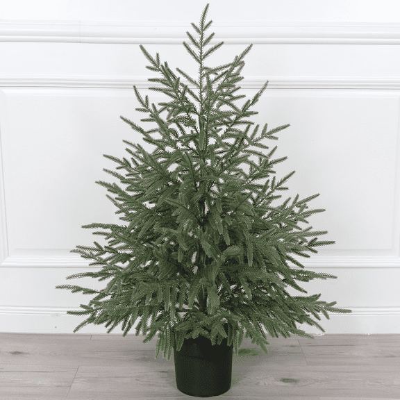 Haven Crest 3FT Unlit Cedar Christmas Tree 1157 PE Tips Potted Decor
