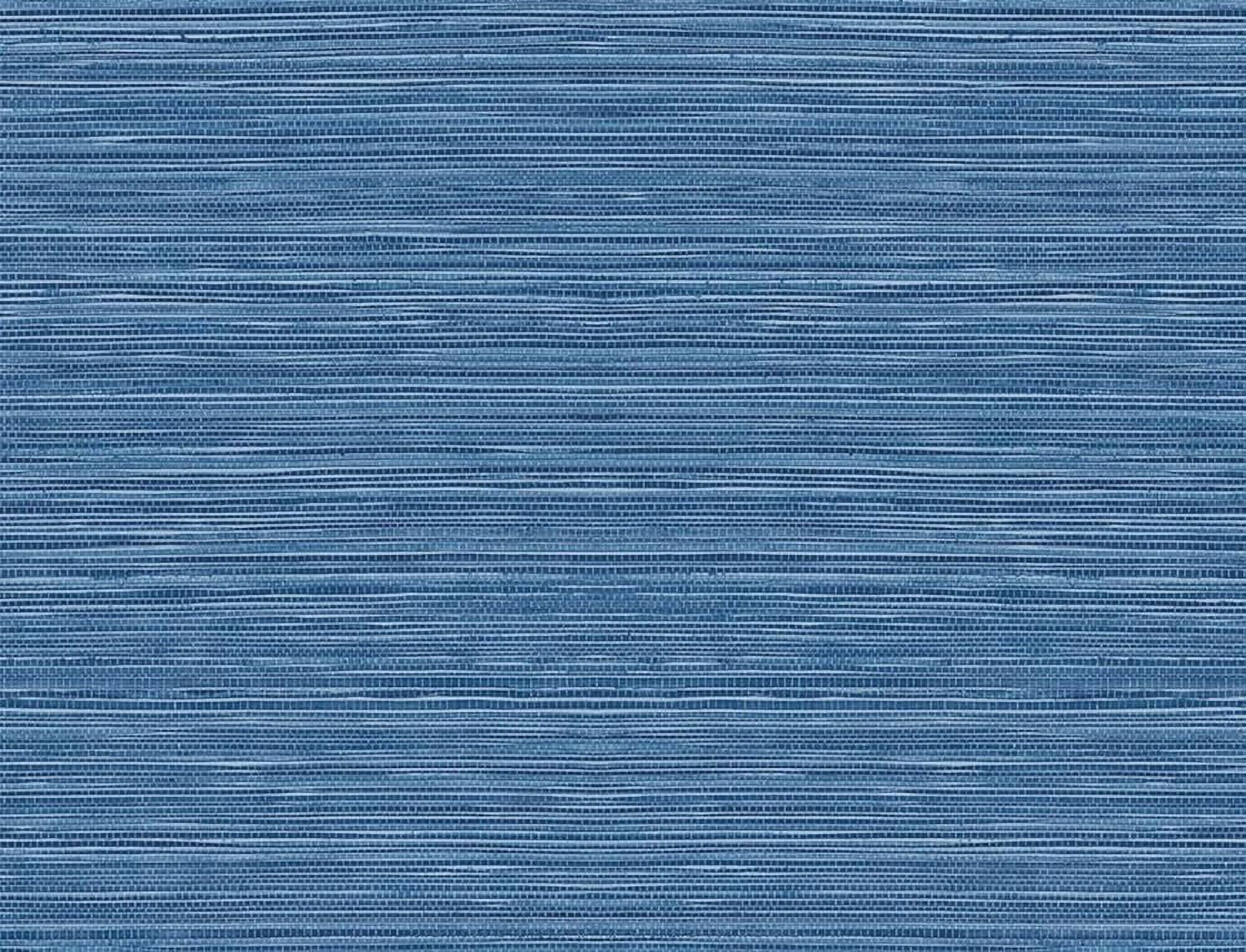 Haven Faux Sisal Peel And Stick Wallpaper (Coastal Blue)