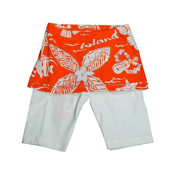 Haven Girl - Little Girls Legging Mini Skirt 12038-6X (ORANGE)