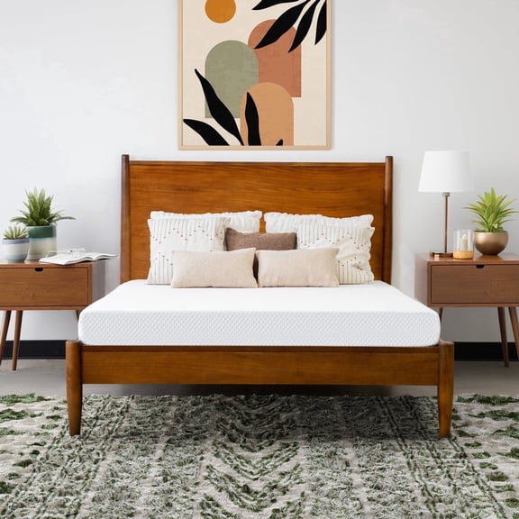 24/7 Rejuv 6 inch Full Memory Foam Mattress, Medium Firm Pressure Relief Foam Mattress in a Box, White