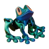 HavenCo Flexible Articulated Frog Toy Realistic 3D Printed Amphibian Figure for Desk Decoration Stress Relief Educational Gift for Kids and Adults