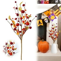 HavenCraft Faux Autumn Branches Berry Pumpkin Decorations Artificial Pumpkin Berry Branches Simulation Plant Picks Stems with Berry for Home Kitchen Party Table Centerpiece Autumn Multi-color