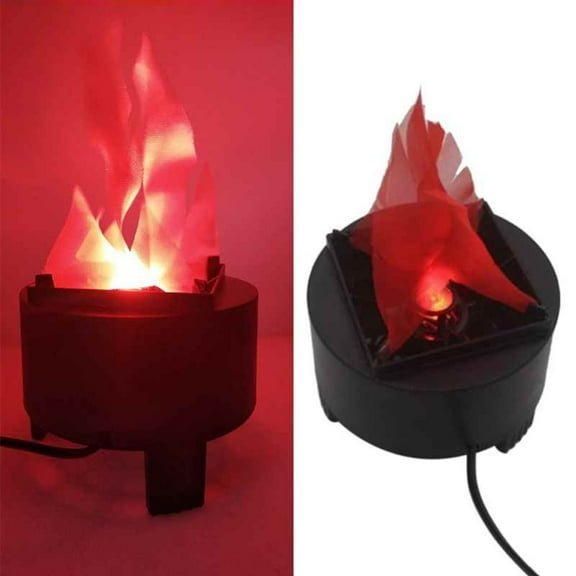HavenCraft LED flame lamp 3D fire effect light 3D Artificial Fire 110V LED Effect Light Lamp Realistic Prop Flame Lamp for Christmas/Halloween/New Year/Indoor/Stage// Night C Multi-color