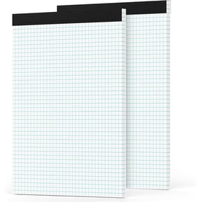 HavenRow Supply 2 Pack Graph Paper Pad 8.5 x 11,4x4 Graph Ruled Grid Paper Pad 8-1/2 x 11 | Blueprint Quadrille Pad, Easy Tears Off,Grid Pad Notebook 8.5 x 11,White 70 GSM Graft Paper,30 Sheets/Pad