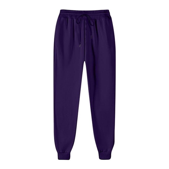 Huoegna Women's Sweatpants Lightweight Elastic Waist Drawstring Lounge Pants Loose Cuffed Workout Joggers