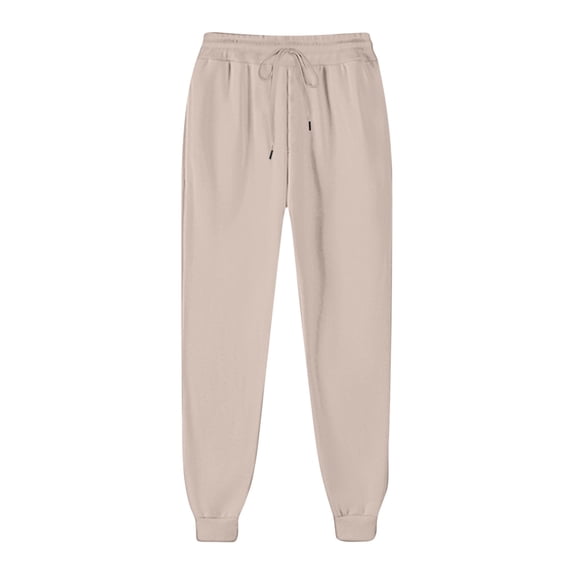 Huoegna Women's Sweatpants Lightweight Elastic Waist Drawstring Lounge Pants Loose Cuffed Workout Joggers