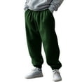 thumbnail image 1 of Havenre Baggy Sweatpants for Men Trendy Fall Winter Thick Warm Loose Fit Open Bottom Sweat Pants Drawstring Elastic Waist Trousers Streetwear with Pockets Green XL, 1 of 9