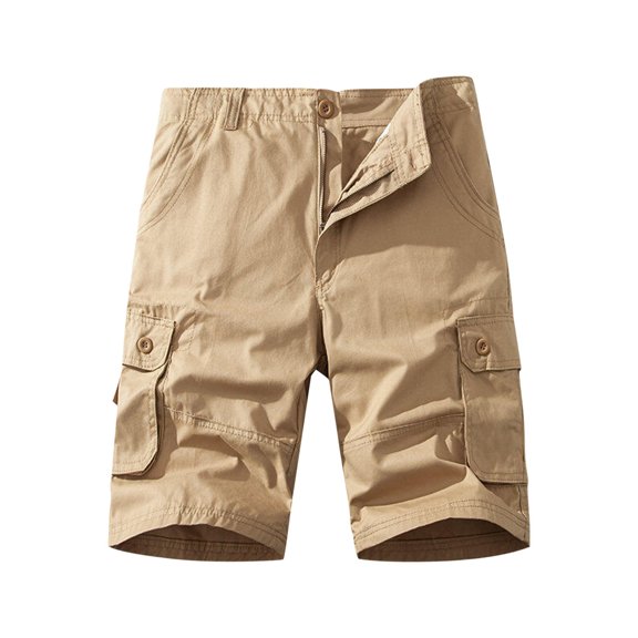 Havenre Cargo Short for Men Relaxed Fit Camo Outdoor Hiking Work Lightweight Casual Summer Shorts with Multi-Pockets No Belt Khaki XXL
