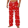 thumbnail image 1 of Havenre Christmas Men's Plaid Pajama Pants Casual Drawstring Elastic Waist Xmas Pattern Printed Flannel Pajama Sleep & Lounge PJ Bottoms Warm Sleepwear with Pockets Red#06 S, 1 of 5