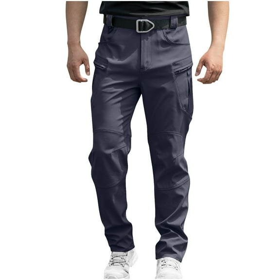 Havenre Men's 4-Way Stretch Cargo Pants, Work Pants, Durable Tactical Pants, Lightweight Hiking Pants for Outdoor with Multi-Pockets Navy L