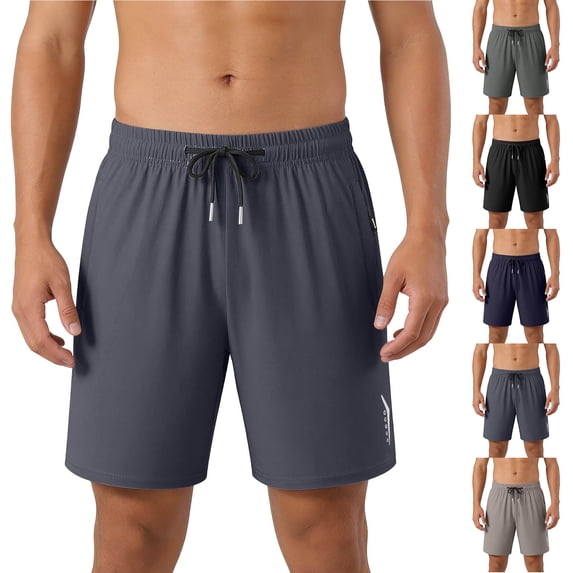Havenre Men's Athletic Running Shorts Trendy Big and Tall Regular Fit Summer Solid Gym Workout Shorts Quick Dry Lightweight Sports Basketball Exercise Tennis Short Pants with Pockets Black XXXXL