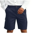 thumbnail image 1 of Havenre Men's Cargo Shorts Button Elastic Waistband Casual Relaxed Fit Stretch Work Shorts with Multi-Pockets Navy XXXL, 1 of 8