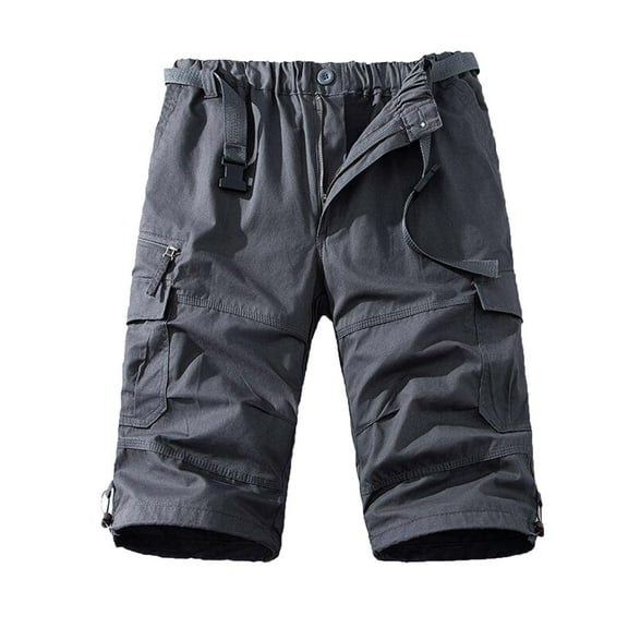 Havenre Men's Cargo Shorts Relaxed Fit, Cotton Twill Work Shorts, Big and Tall Regular Fit Outdoor Lightweight Casual Shorts for Men with Pockets Dark Gray XL