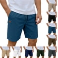 thumbnail image 1 of Havenre Men's Casual Cotton Shorts Summer Beach Vacation Short Pants Lightweight Drawstring Elastic Waist Chino Golf Shorts with Pockets Brown L, 1 of 10