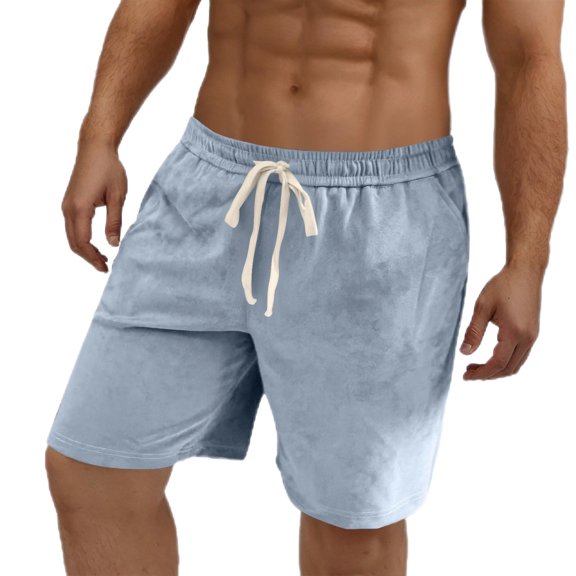 Havenre Men's Casual Shorts Big and Tall Regular Fit Elastic Waist Drawstring Lightweight Outdoor Summer Beach Shorts with Pockets Hiking Shorts Blue XXXXXL
