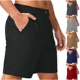 thumbnail image 1 of Havenre Men's Casual Shorts Lightweight Golf Shorts for Men Stretch with Pockets Lightweight Button Elastic Waist Quick Dry Breathable Work Shorts Gray S, 1 of 7