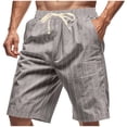 thumbnail image 1 of Havenre Men's Color Block Striped Workout Cool Shorts Lightweight Drawstring Waist Gym Straight Leg Athletic Shorts with Pockets Gray S, 1 of 9