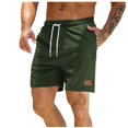 thumbnail image 1 of Havenre Men's Corduroy Shorts Lightweight Casual Elastic Waist Drawstring Lightweight Summer Beach Shorts with Pockets Army Green L, 1 of 7