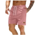 thumbnail image 1 of Havenre Men's Corduroy Shorts Lightweight Casual Elastic Waist Drawstring Lightweight Summer Beach Shorts with Pockets Pink XXL, 1 of 7