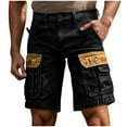 thumbnail image 1 of Havenre Men's Cotton Twill Hiking Tactical Cargo Shorts Lightweight Multi Pockets Relaxed Fit Casual Golf Outdoor Work Shorts Big & Tall Black L, 1 of 7