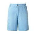 thumbnail image 1 of Havenre Men's Flat Front Stretch Golf Shorts Casual Button Elastic Waist Straight Leg Active Short Pants Summer Beach Shorts with Pockets Sky Blue M, 1 of 8