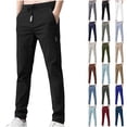 thumbnail image 1 of Havenre Men's Hiking Joggers Travel Athletic Sweatpants Lightweight Drawstring Elastic Waist Quick Dry Outdoor Running Pants with Pockets Beige L, 1 of 4