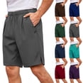 thumbnail image 1 of Havenre Men's Hiking Shorts Lightweight Outdoor Travel Golf Camping Side Slit Casual Shorts Elastic Waist Short Pants with Pockets Green L, 1 of 6