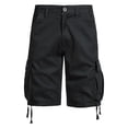 thumbnail image 1 of Havenre Men's Multi Pocket Zipper Cargo Shorts Big and Tall Regular Fit Casual Outdoor Hiking Loose Fit Twill Classic Short Pants Black XXXXL, 1 of 8