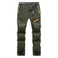 thumbnail image 1 of Havenre Men's Snow Ski Hiking Pants Casual Button High Waist Waterproof Winter Fleece Lined Pants Camping Skiing Ice Fishing Pants with Belt Army Green#03 S, 1 of 4