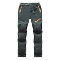 thumbnail image 1 of Havenre Men's Snow Ski Hiking Pants Casual Button High Waist Waterproof Winter Fleece Lined Pants Camping Skiing Ice Fishing Pants with Belt Gray#03 XXL, 1 of 4
