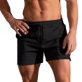 thumbnail image 1 of Havenre Men's Swim Trunk Swimwear Bathing Suit Swimsuit Board Beach Sport Short Lightweight Casual Drawstring Elasti Waist Athletic Shorts Black XL, 1 of 4