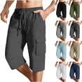 thumbnail image 1 of Havenre Mens 3/4 Sweatpants Basic Solid Color Cotton Linen Drawstring Elastic Waist Capri Pants Breathable Joggers Workout Athletic Capris Pant Lightweight for Summer Dark Gray S, 1 of 6