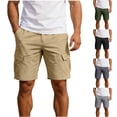 thumbnail image 1 of Havenre Mens Casual Cargo Shorts Lightweight Stretch Button Elastic Waist Short Pants for Golf Hiking Work Fishing with Multi-Pockets Dark Gray S, 1 of 10