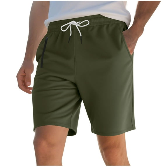 Havenre Mens Casual Shorts-Loose Regular Fit Casual Beach Leisure Shorts, Stretch Golf Pants, Elastic Waist Drawstring Shorts with Pockets Army Green L