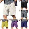 thumbnail image 1 of Havenre Mens Casual Shorts Trendy Solid Color Drawstring Elastic Waist Lightweight Chino Golf Shorts Summer Beach Shorts with Pockets Navy S, 1 of 10